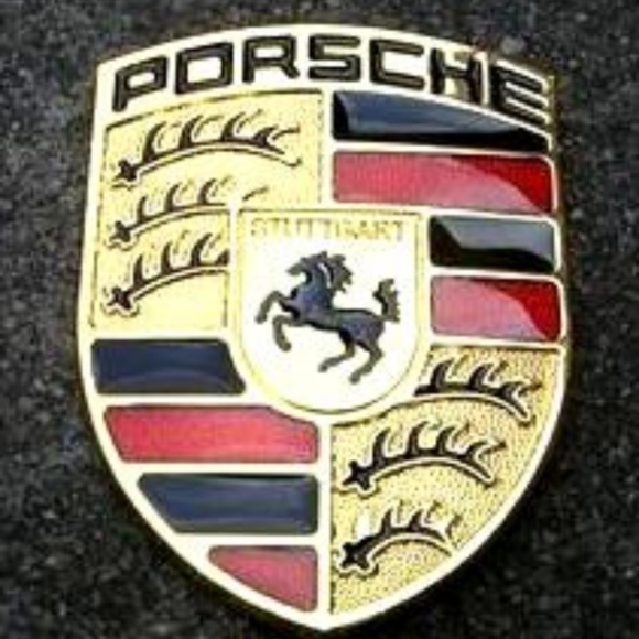 One Brand New 1 inch Diameter PORSCHE STUTTGART HOTROD Emblem - Picture 6 of 11